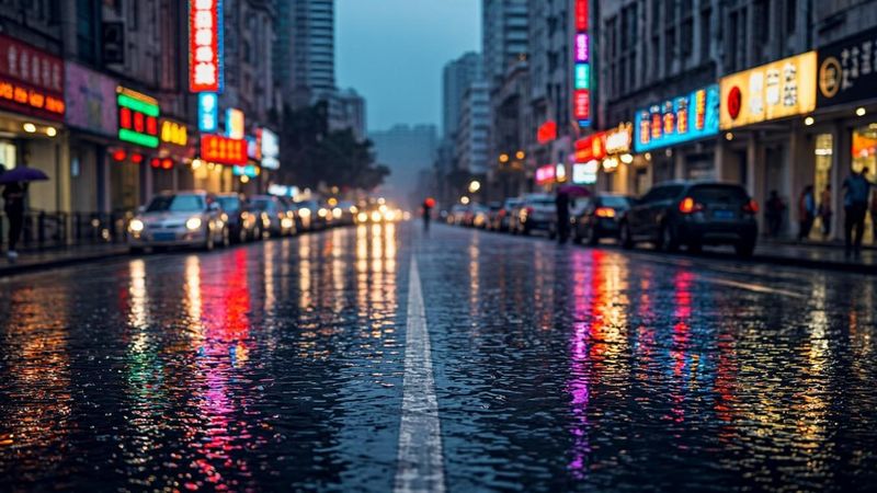 Neon Rain — desktop wallpaper